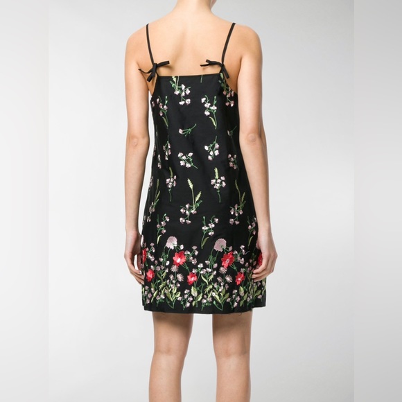[relisted] Marques Almeida Black Floral Embroidered Mini Slip Dress - Picture 5 of 16